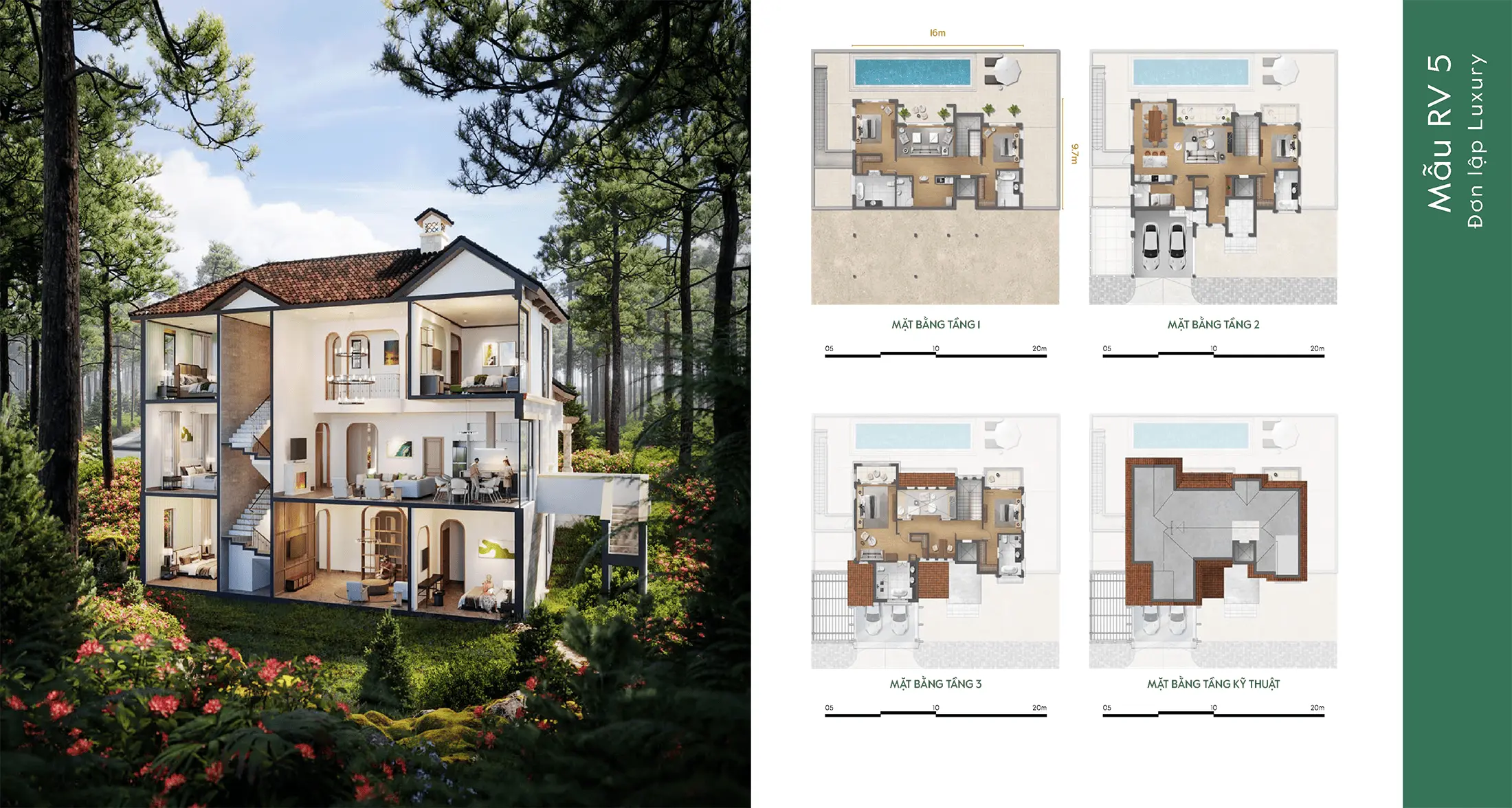 Layout thiết kế biệt thự Đơn lập Luxury Mẫu RV05 phân khu Valley Park Residence dự án Thung Lũng Thanh Xuân